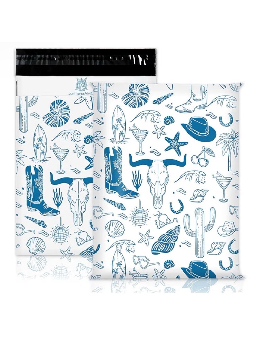 10Pk 10x13 Western Cowboy Summer Poly Mailers